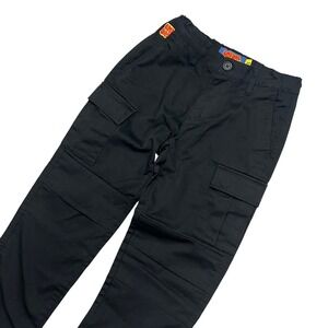Empyre Relax Black Cargo Pants Womens Size 24 Streetwear Utility Straight Leg